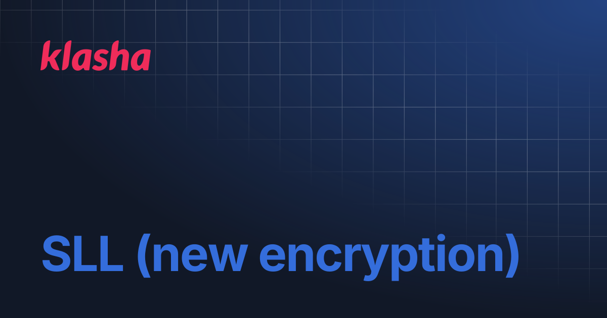 SLL (new encryption) | API Documentation